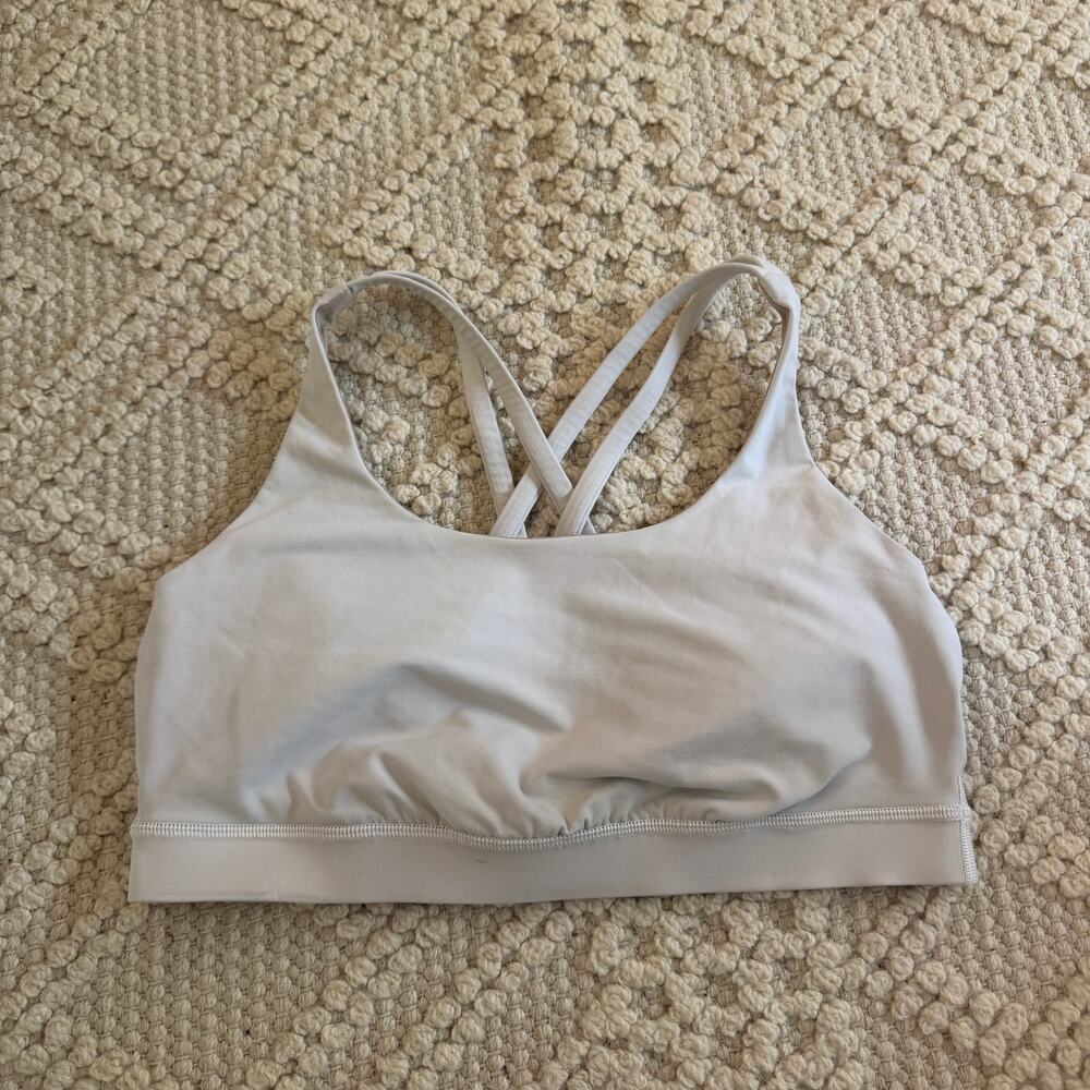 Lululemon White Energy Bra Size 8